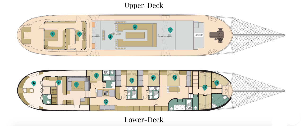 Adelaar Liveaboard Layout