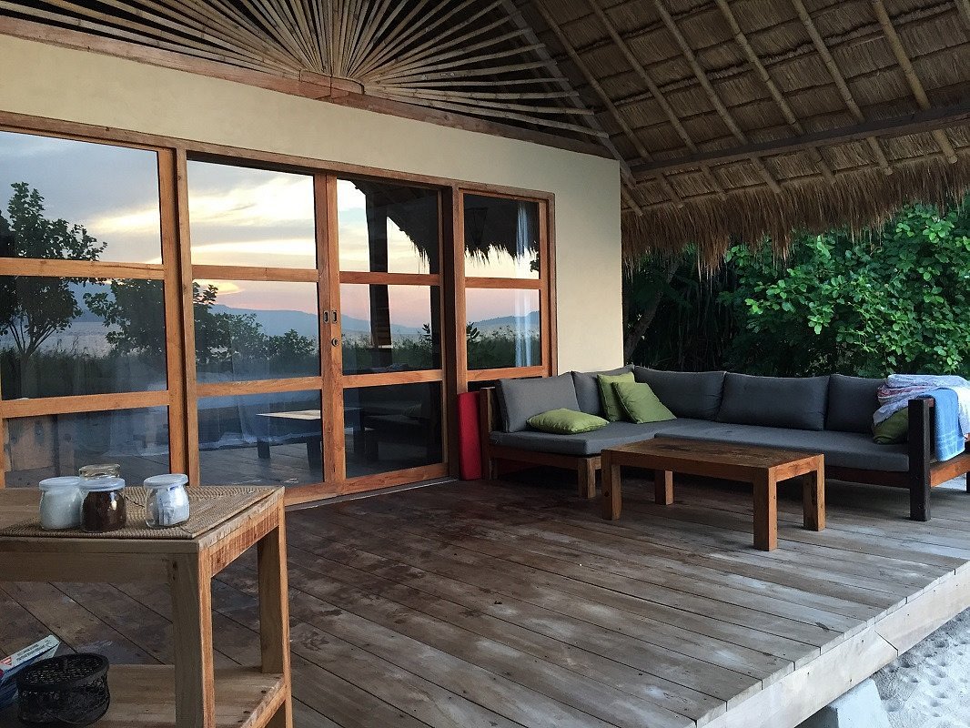 Terrace of deluxe bungalow of Alor Divers Resort