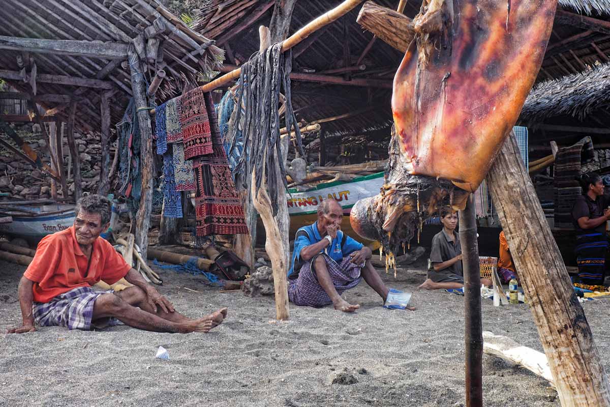 Alor traditional whale hunters village