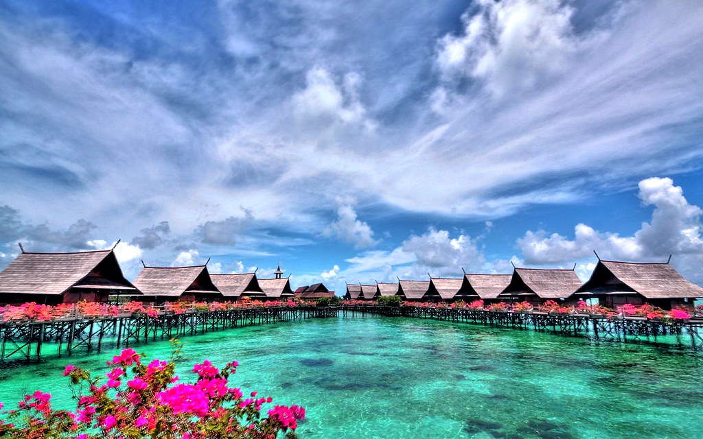 Dive resort in Borneo