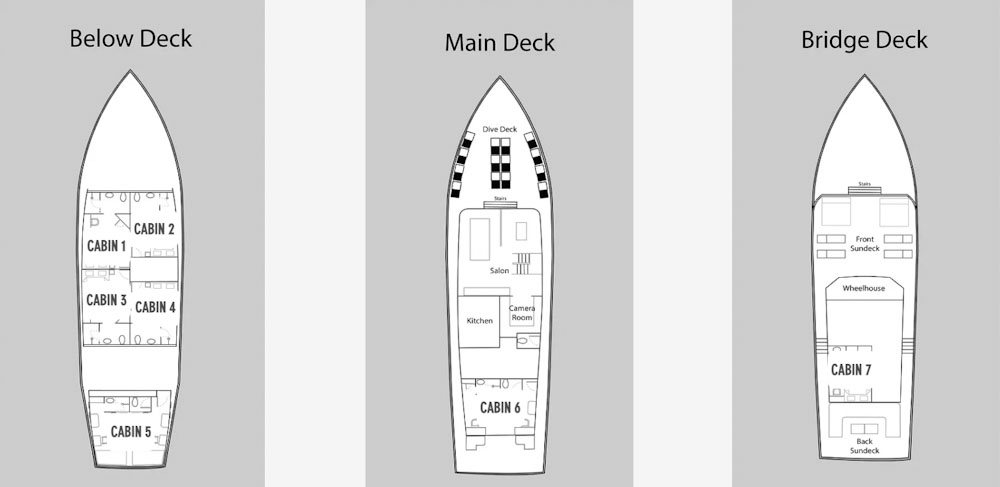 Damai 1 Liveaboard Layout and Technical Data