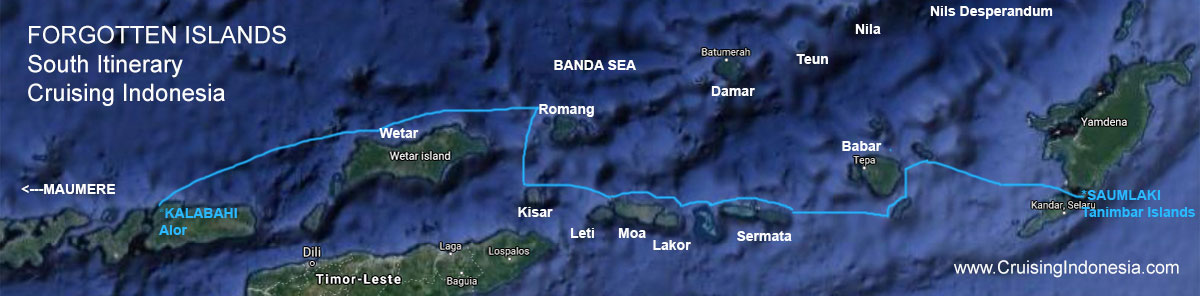 Forgotten Islands itinerary south