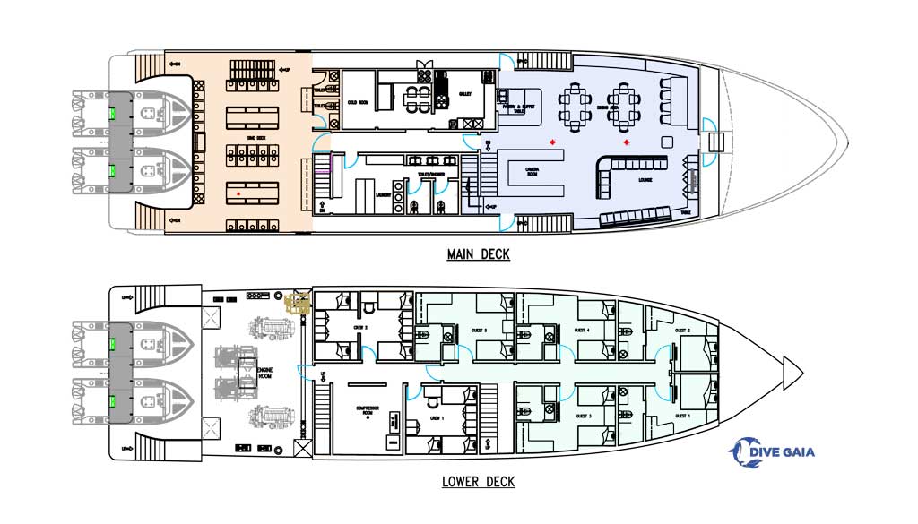 Gaia Love deck plan and layout