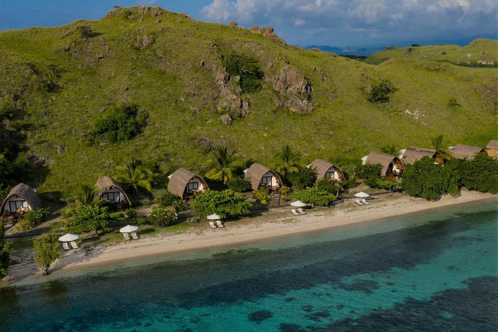 The beach at Komodo Resort