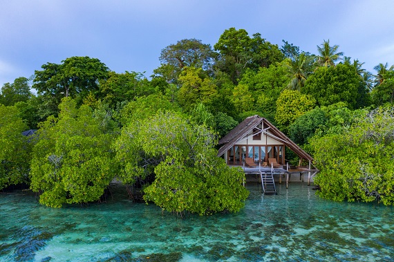 Secluded location of Kusu Resort in Halmahera