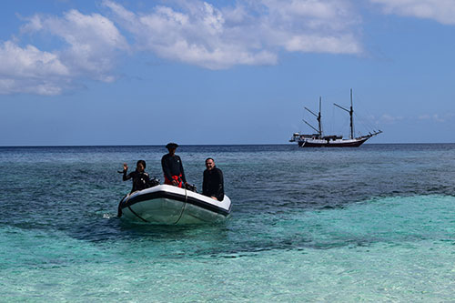 Ondina's dive dinghy