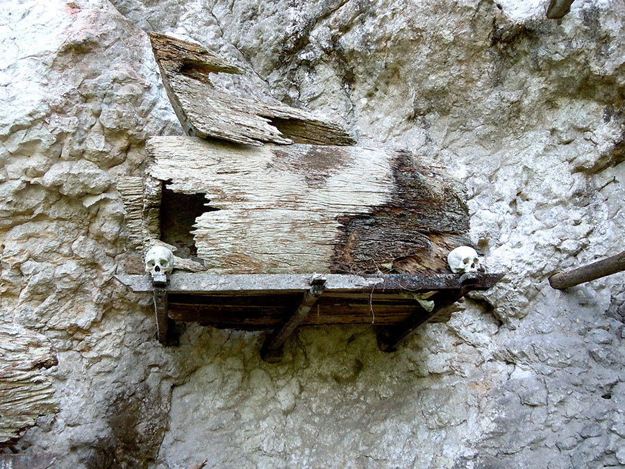 Toraja burial hanging coffin