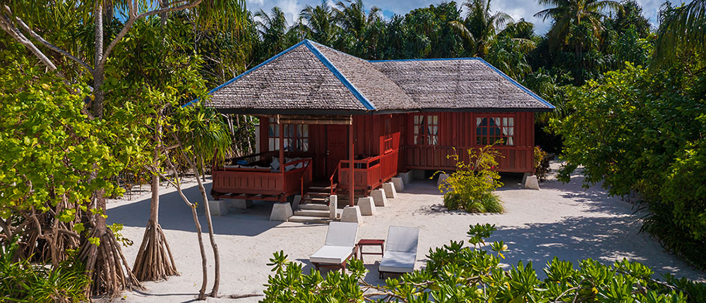 Turtle Beach Bungalow accommodations at Wakatobi Dive Resort